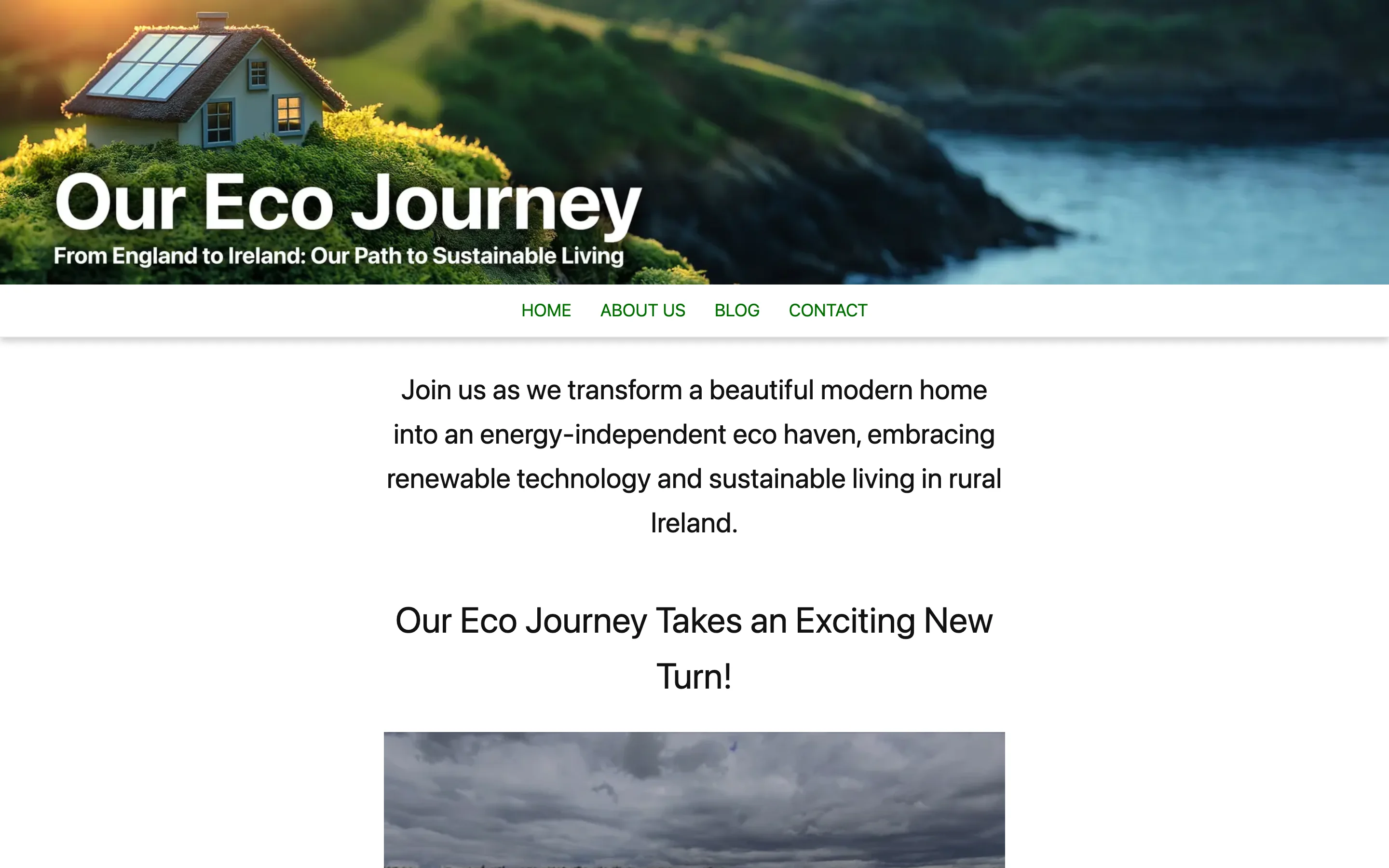 Home screenshot of Our Eco Journey